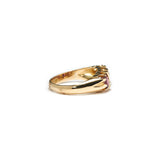 Garnet and Diamond English Ring