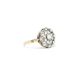 Old Mine Cut Diamond Floral Halo Ring