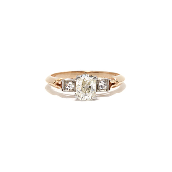 Antique Cushion Cut Diamond Engagement Ring