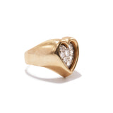 Pavé Diamond Heart Ring