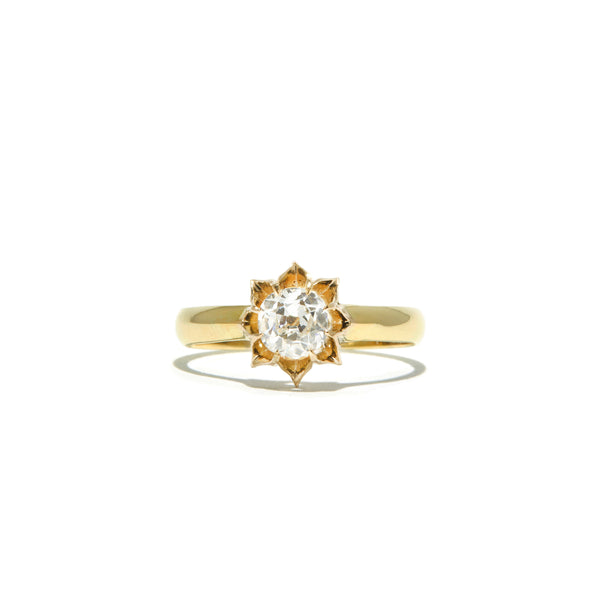 Old Mine Cut Star Flower Ring