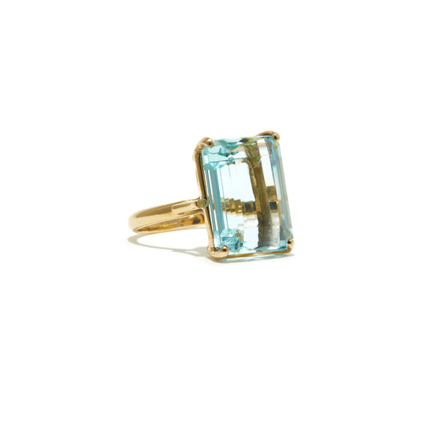 Large Aquamarine Cocktail Ring