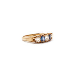 Sapphire and Diamond 5 Stone Ring