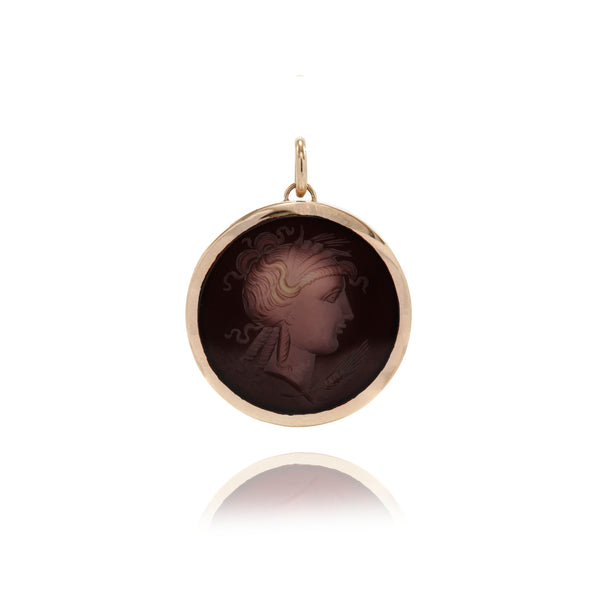 Greek Goddess Demeter Intaglio Pendant