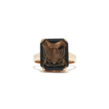 Smoky Quartz Intaglio Ring