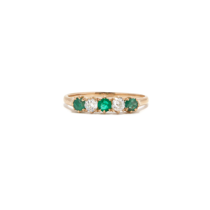 Emerald and Old Mine Cut Band