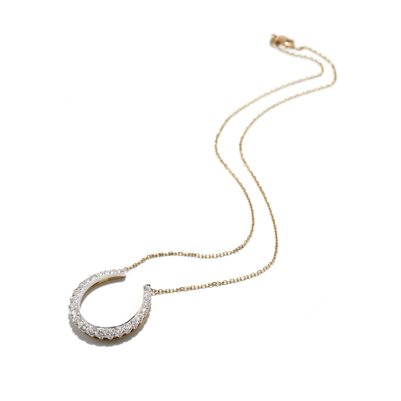 Antique Diamond Horseshoe Necklace