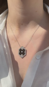 Art Deco Onyx and Diamond Necklace