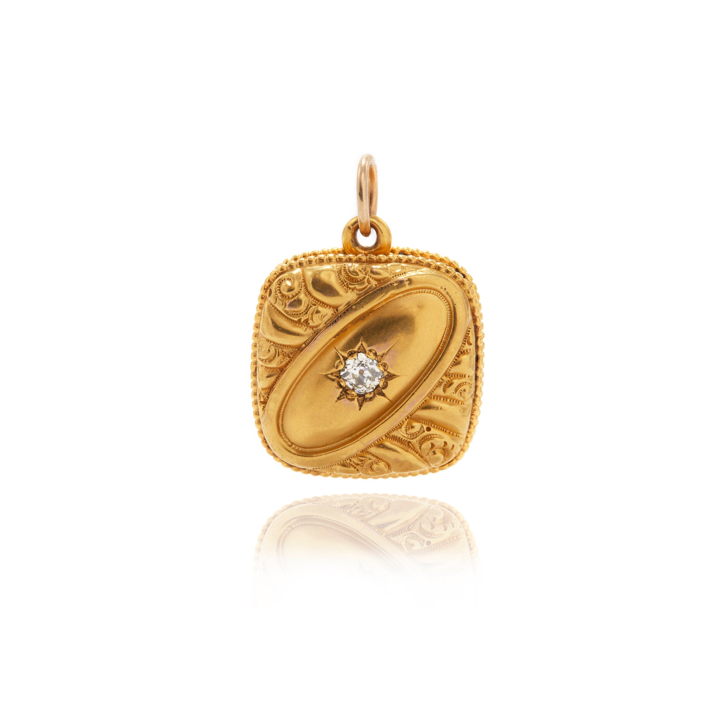 Old Mine Cut Diamond Locket – Ashley Zhang Jewelry