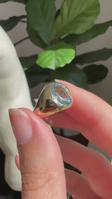 Aquamarine Bubble Ring