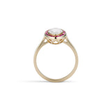 Coeur 1.34 Carat Moval Ruby Engagement Ring