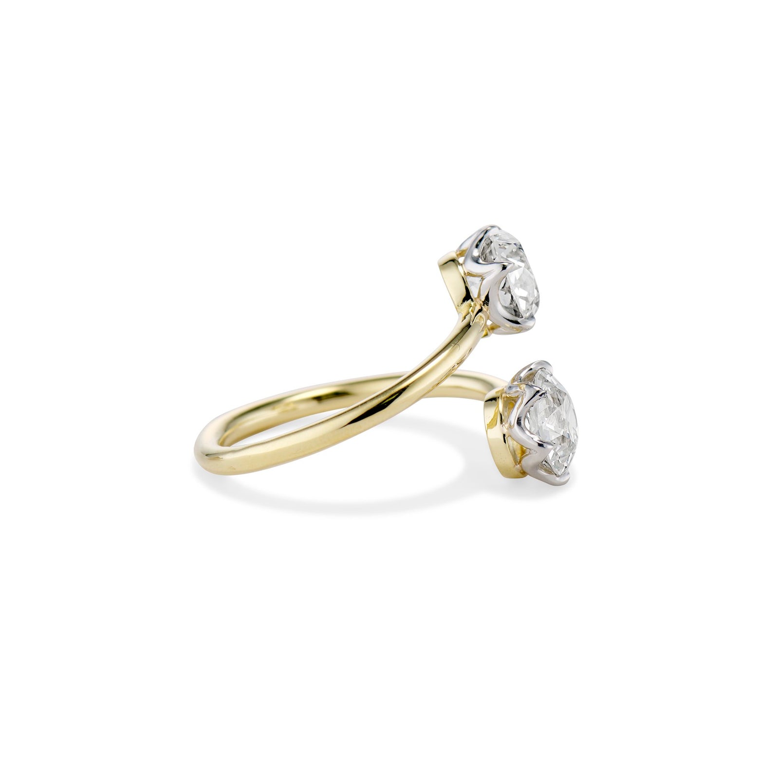2.67 Carat Old European and Old Mine Cut Toi et Moi Ring – Ashley