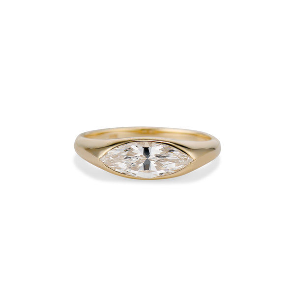 1.09 Marquise Diamond Gypsy Ring