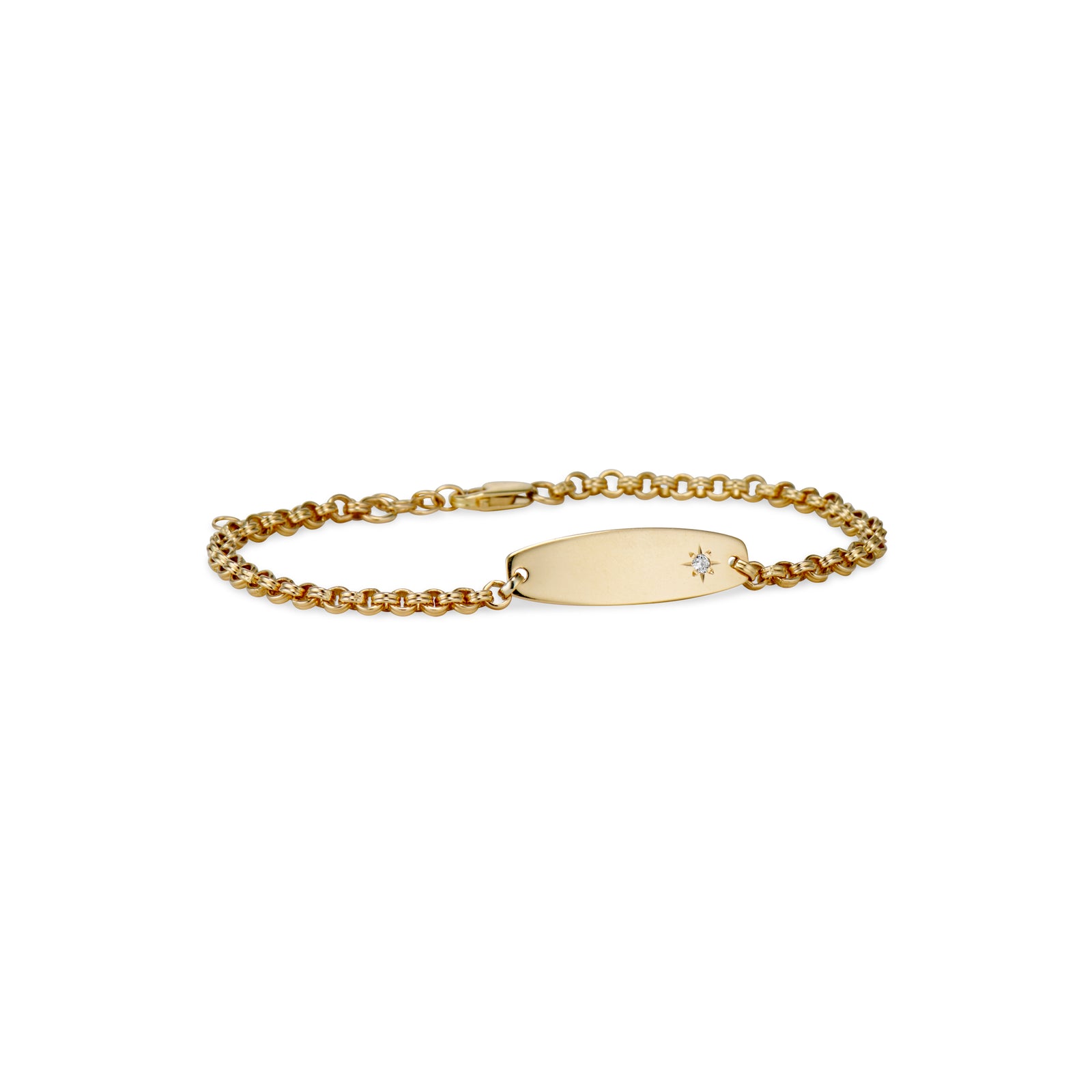 Petite Diamond Star ID Bracelet – Ashley Zhang Jewelry
