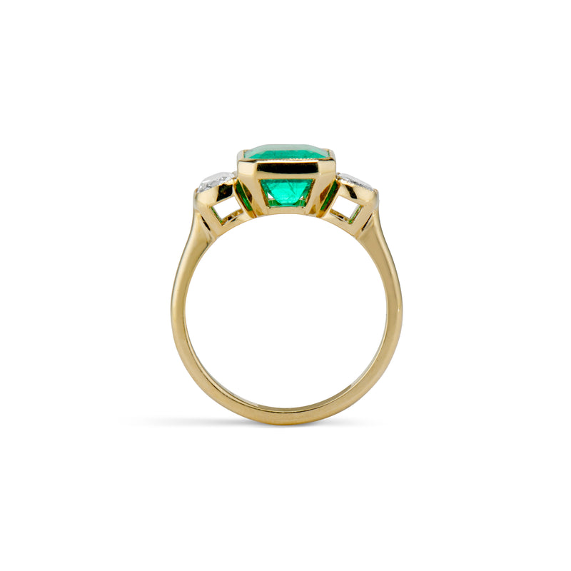 Rosie Emerald and Diamond Ring