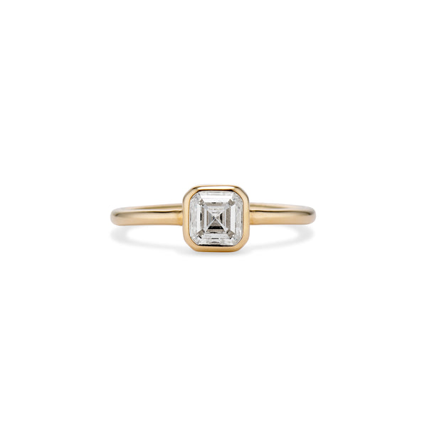 Asscher Cut Diamond Bezel Ring