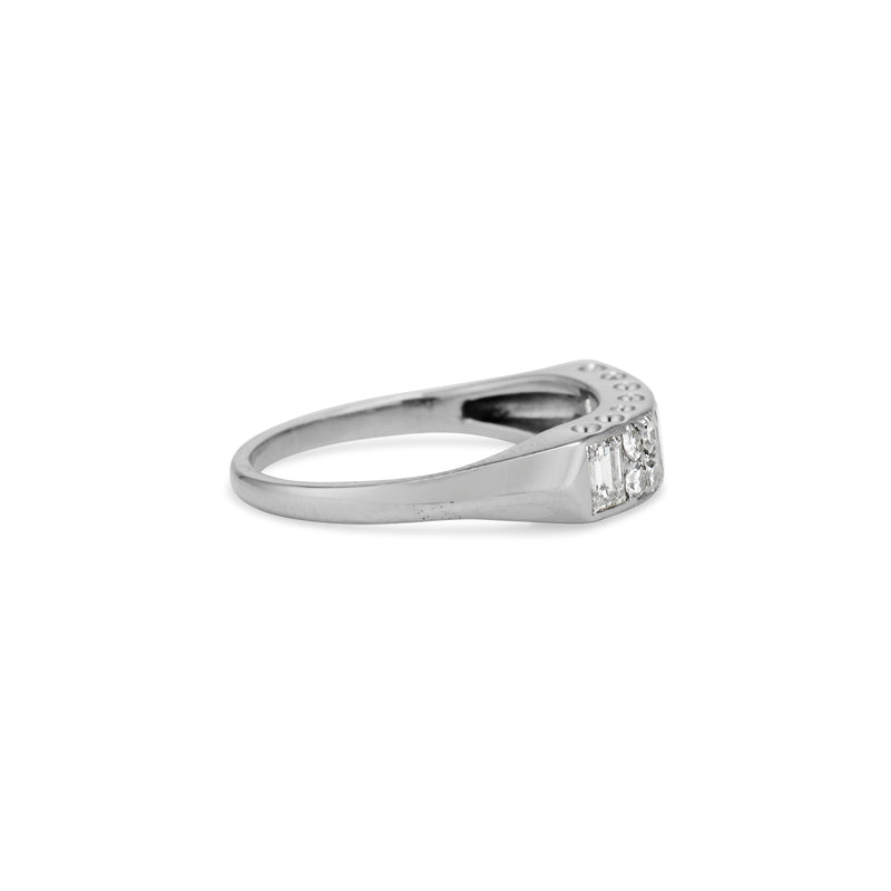 Baguette and Round Diamond Band