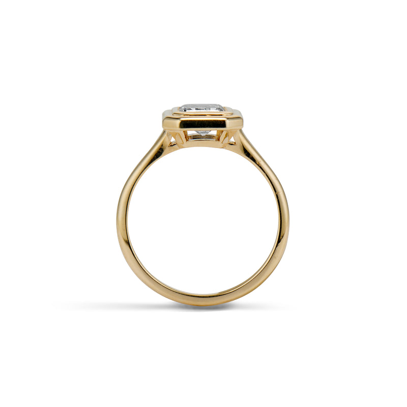 1.03 Carat Atlas Double Bezel Engagement Ring