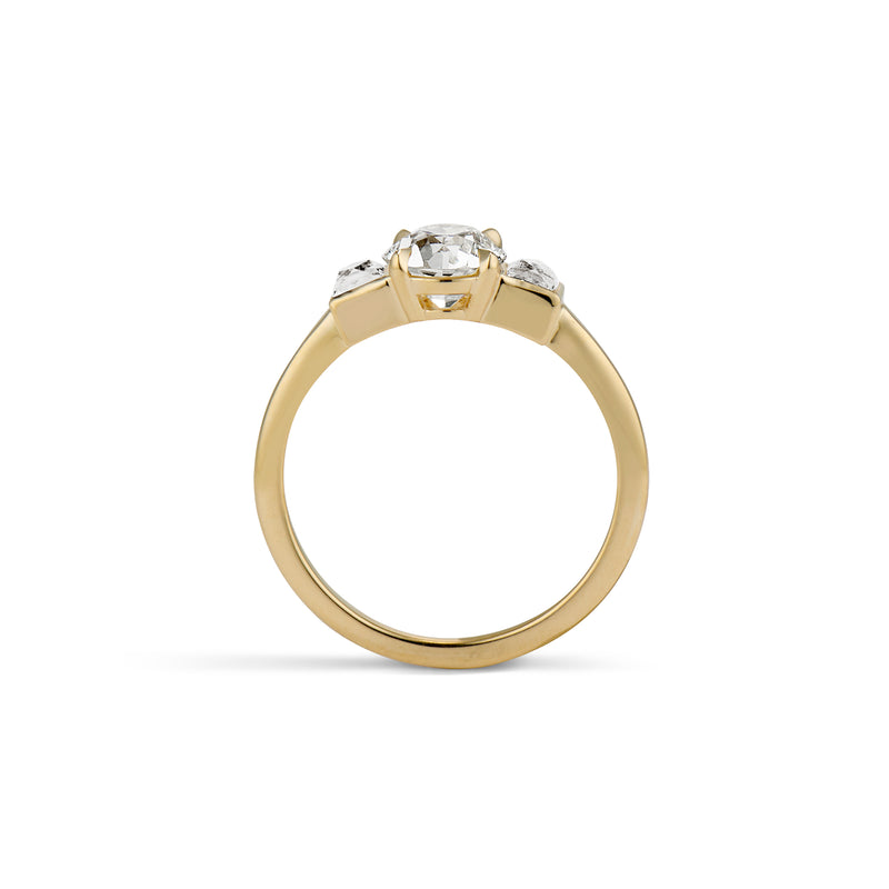 0.93 Carat Old European and French Cut Frankie Ring