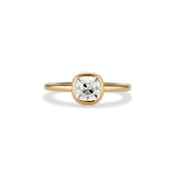 Old Mine Cut Diamond Bezel Ring