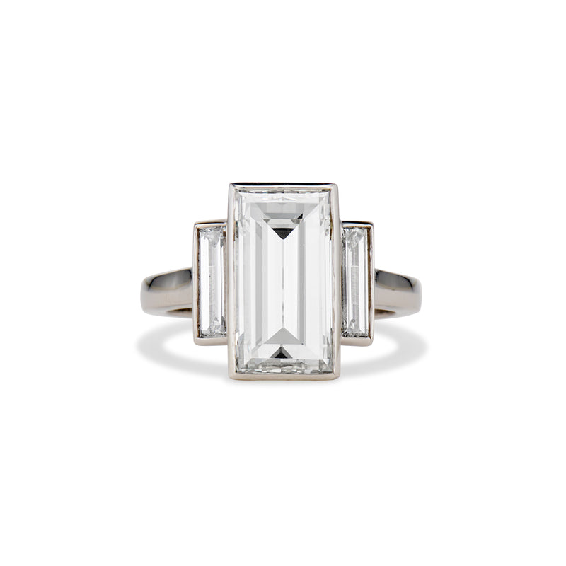 4.95 Carat Baguette Diamond Ring