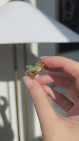 Victorian Emerald Serpentine Ring