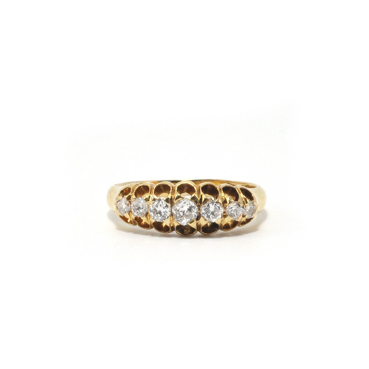 Antique 7 Diamond Band – Ashley Zhang Jewelry
