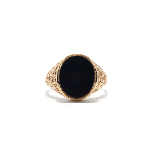 Black Onyx Signet Ring