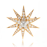 Yellow Gold Victorian Era Star Pendant Pin