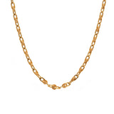 18K Textured Link Long Chain