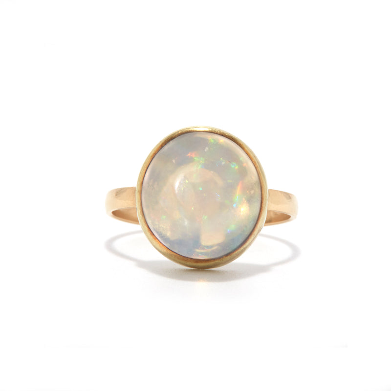Jelly Opal Cabochon Ring