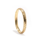 Gold Engraved Hollow Bangle