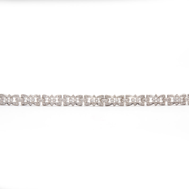 Deco-style Diamond Bracelet