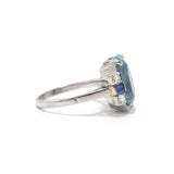 Aquamarine and Sapphire Ring
