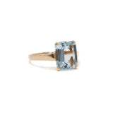 5 Carat Emerald Cut Aquamarine Ring