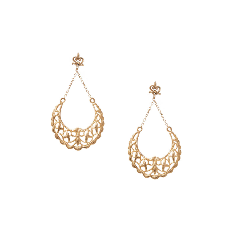 Gold Lace Earrings