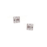 0.75 ctw Asscher Cut Diamond Earrings