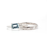 Blue Light Aquamarine Rolling Ring