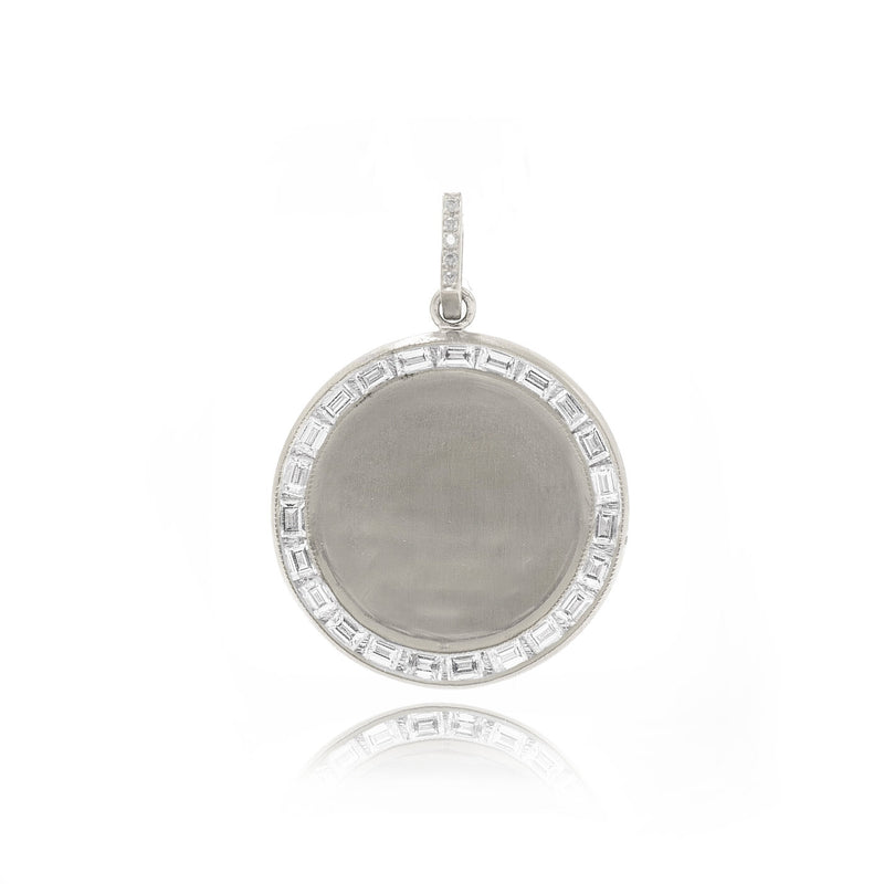 ELLIS BAGUETTE DIAMOND DISC PENDANT