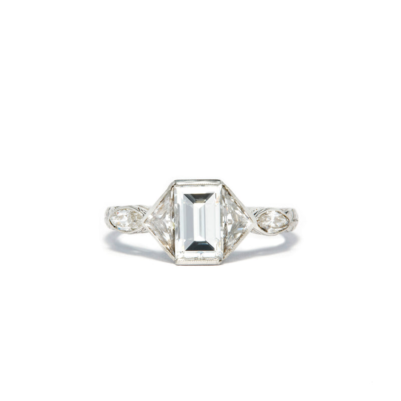 Baguette Diamond Engagement Ring