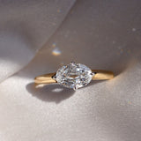 Sutton East West Oval Cut Diamond Engagement Ring