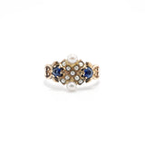DEAUVILLE SAPPHIRE AND PEARL RING