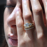 1.61 Carat Emilie Three Old European Cut Diamond Ring
