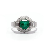 Ella Emerald Marquise Diamond Ring