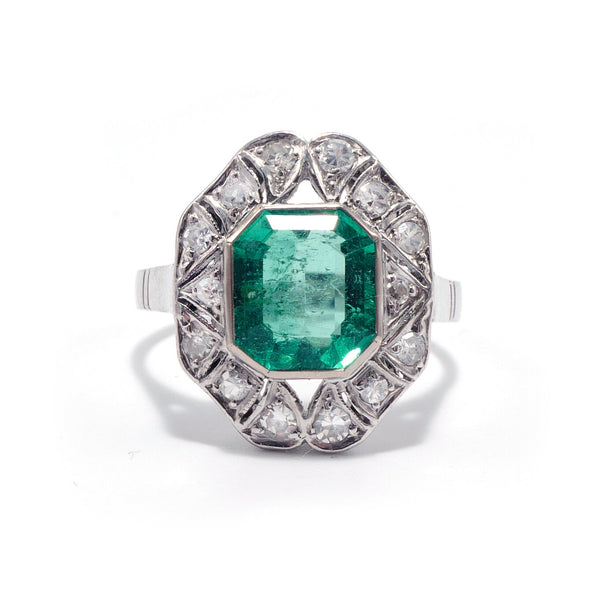 Elsie Emerald Art Deco Ring