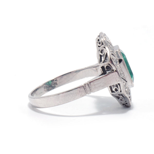 Elsie Emerald Art Deco Ring