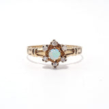 Estee Opal and Rose Cut Diamond Ring