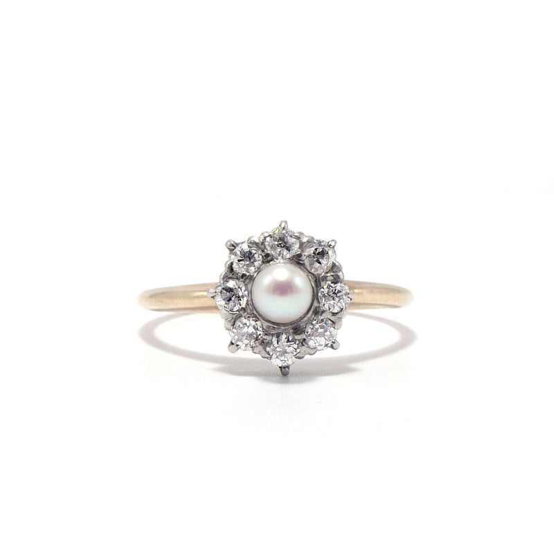 Fosette Pearl And Diamond Ring