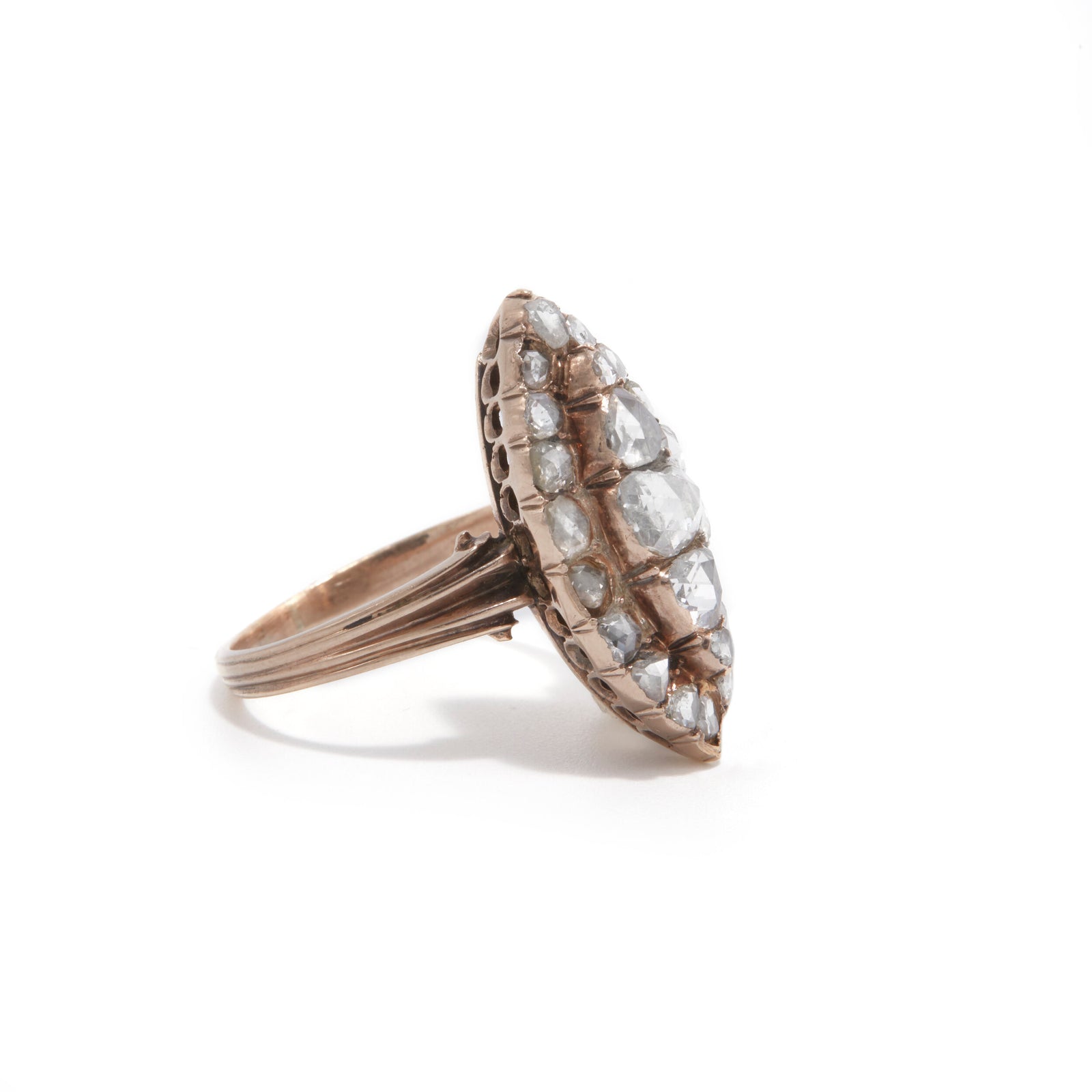 Rose Cut Diamond Navette Ring – Ashley Zhang Jewelry