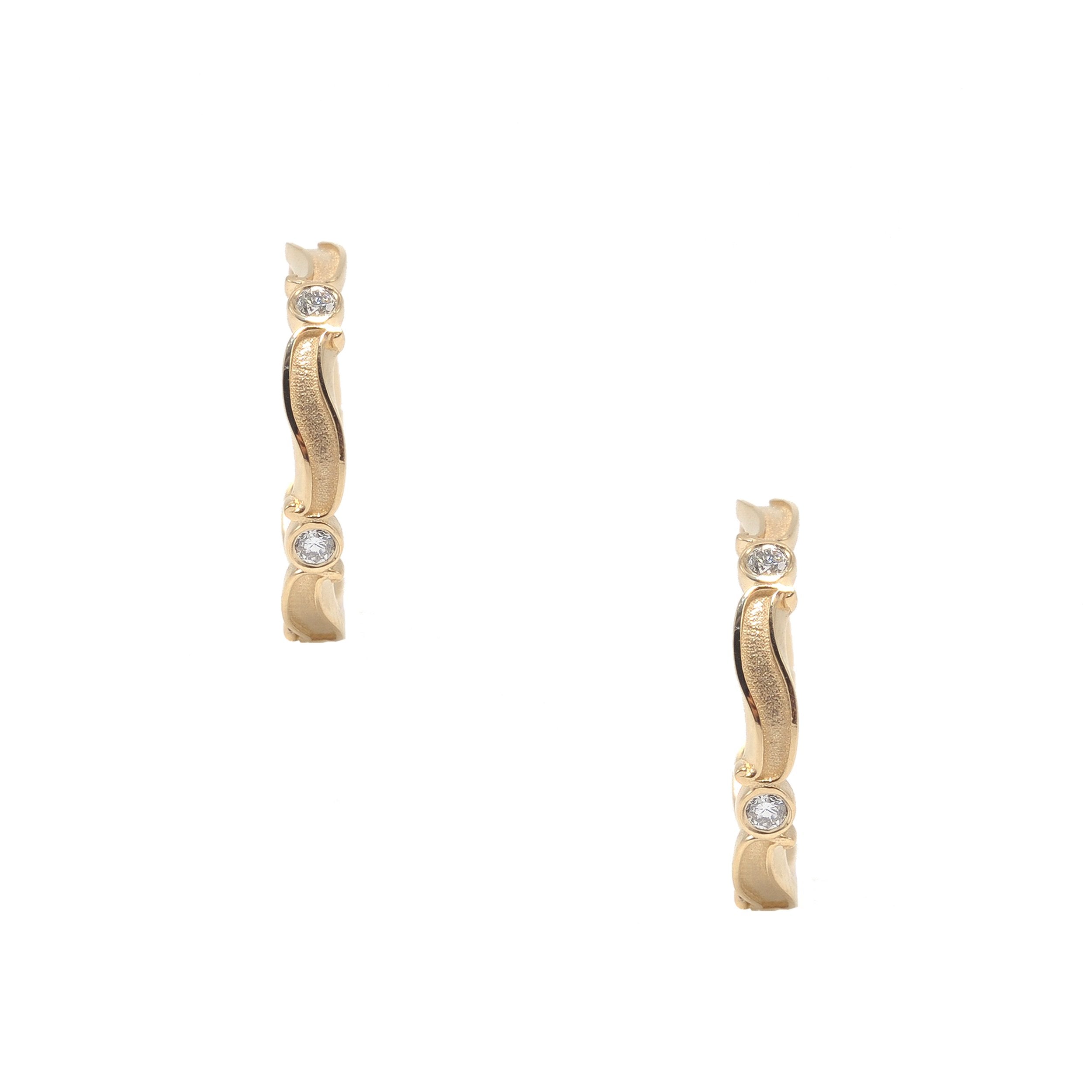 Scroll Gold Hoops – Ashley Zhang Jewelry